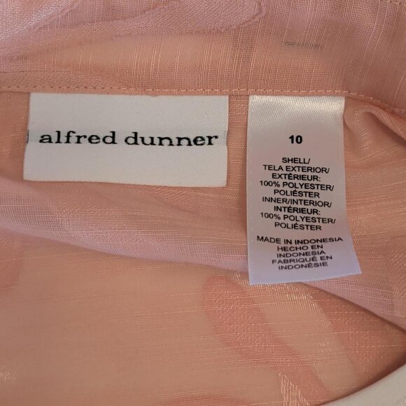 NEW Alfred Dunner Sz 10 3 piece Women's Top Peach Embroidered Sheer 3/4 Sleeves - Picture 7 of 10